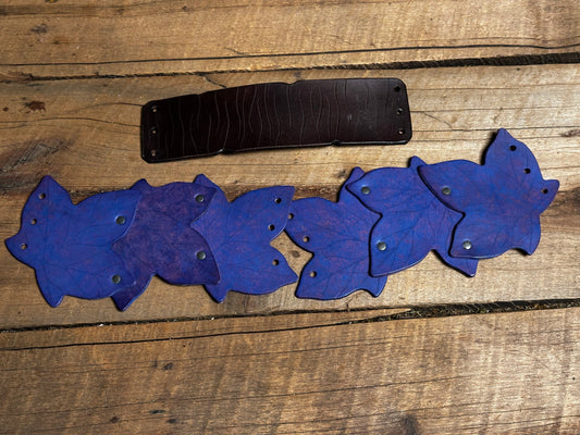 Ivy Leaf Garland Cincher - Indigo and Bark