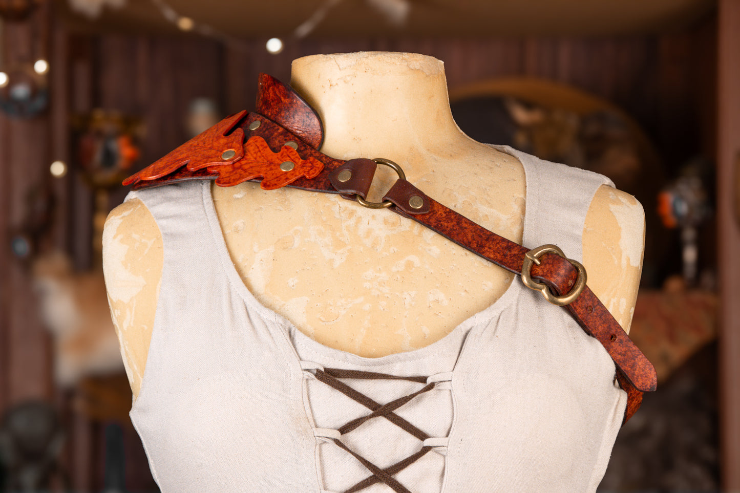 Oak Leaf Epaulette Shoulder Armor