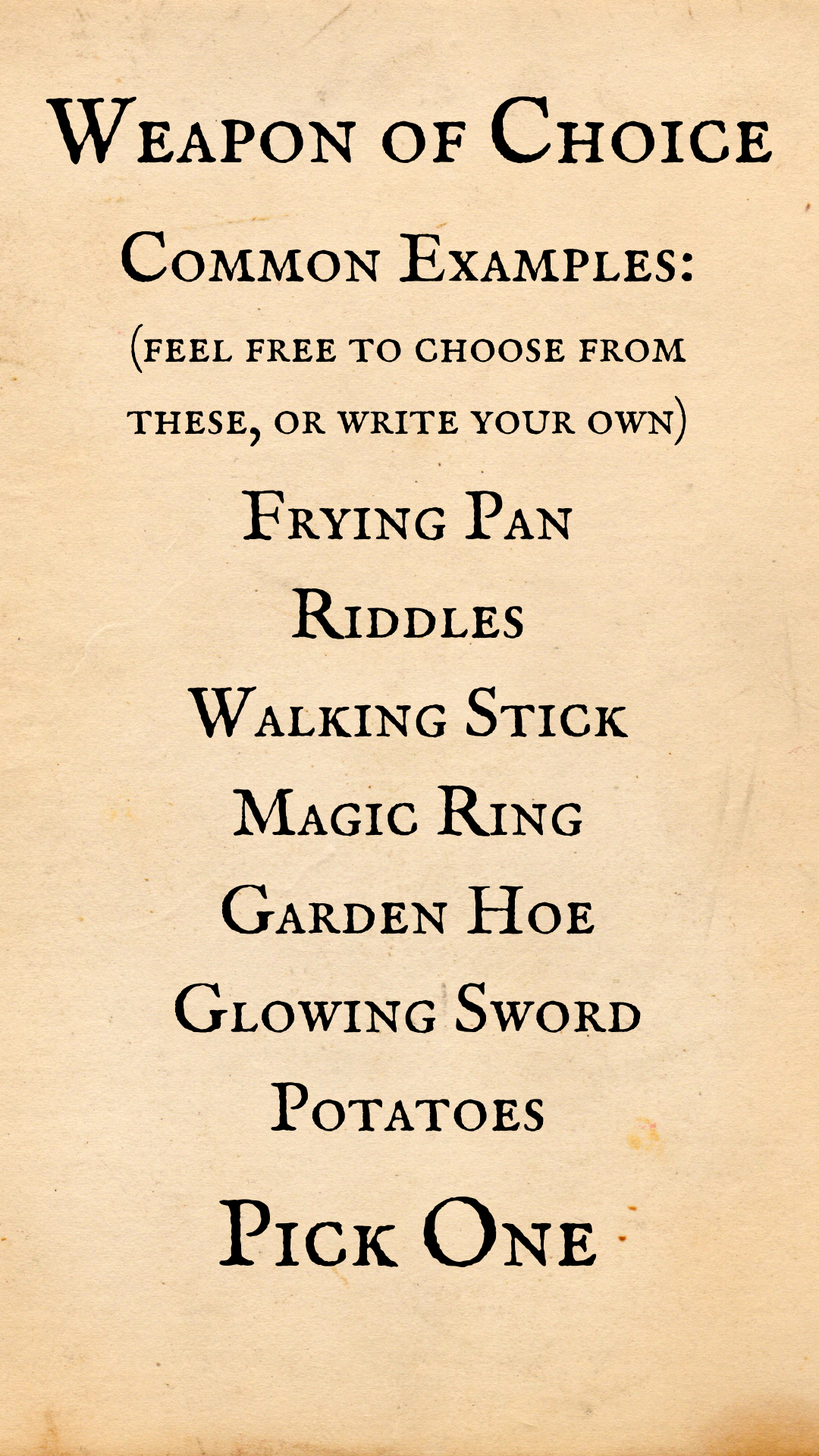 Hobbit Character Sheet