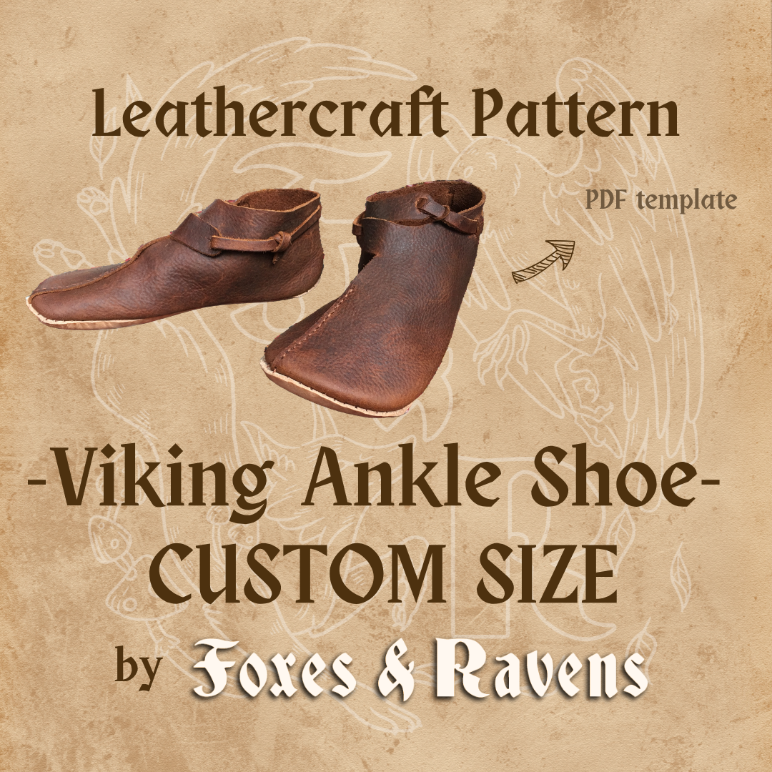 Viking Ankle Shoe Pattern Custom Size (outside of EU 36-48)
