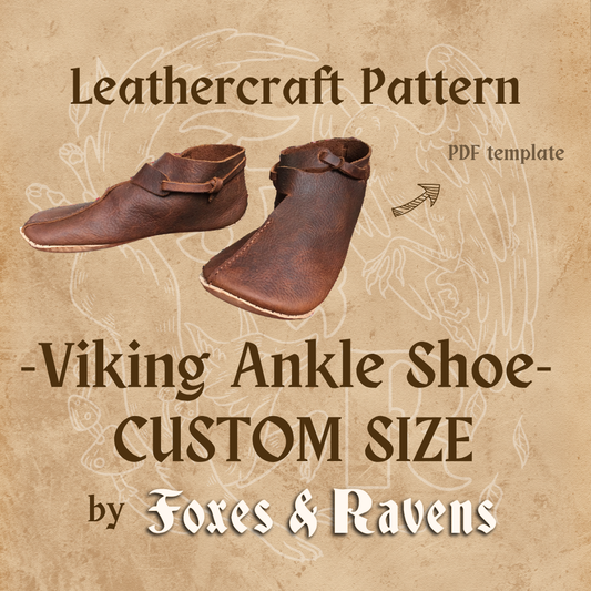Viking Ankle Shoe Pattern Custom Size (outside of EU 36-48)