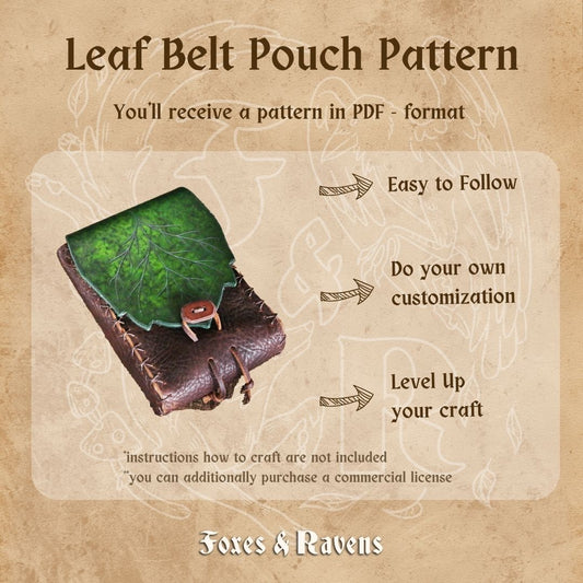 Elf Leaf Belt Pouch Pattern + Tutorial