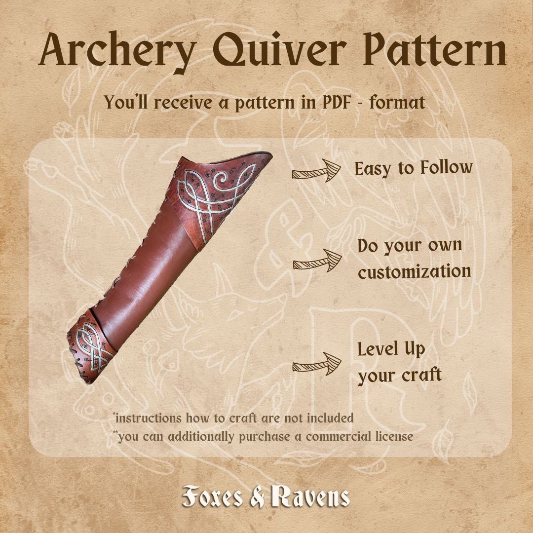 Archery Quiver Pattern – Foxes and Ravens