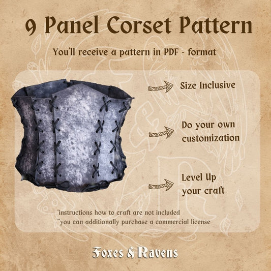 9 Panel Corset Pattern