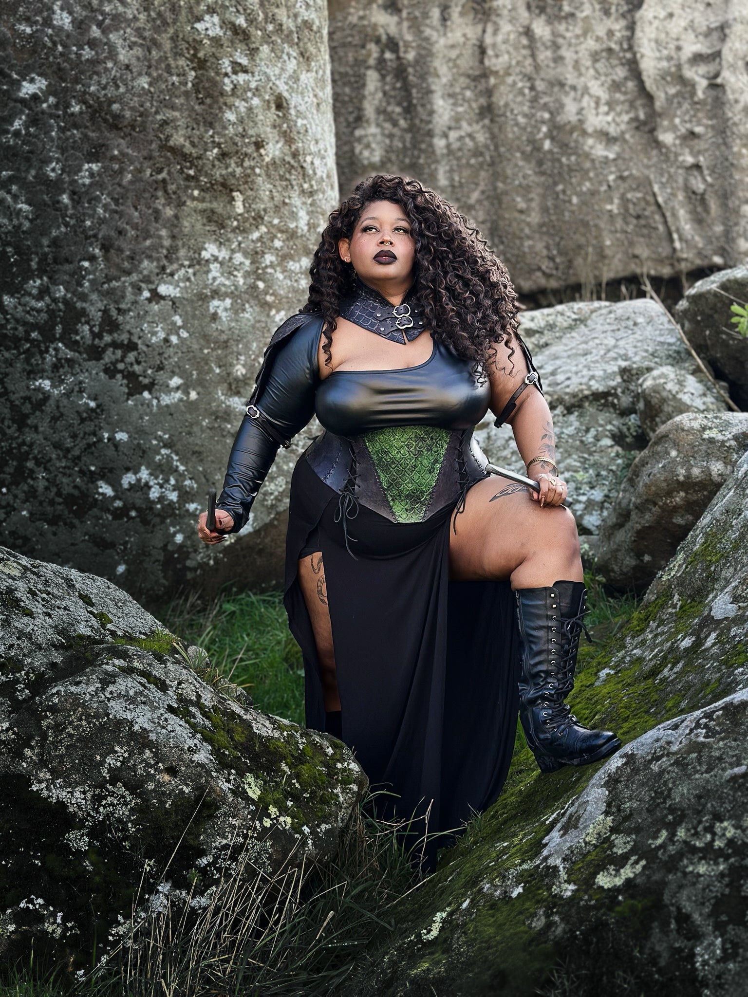 Leather Underbust Corset – Dragon Fantasy for Ren Faire – Foxes and Ravens