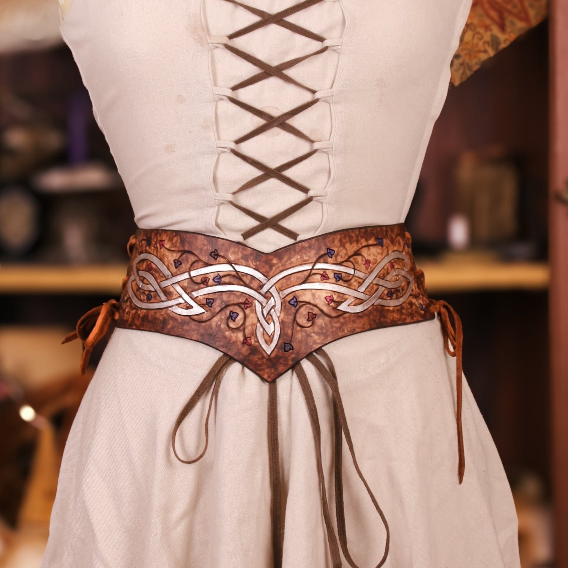 Waist Belt Brown Sash Belt Medieval Corset Belt Elf Waist Cincher