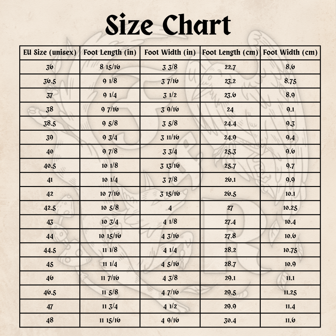 Oseberg Boot Pattern EU 36 to 48
