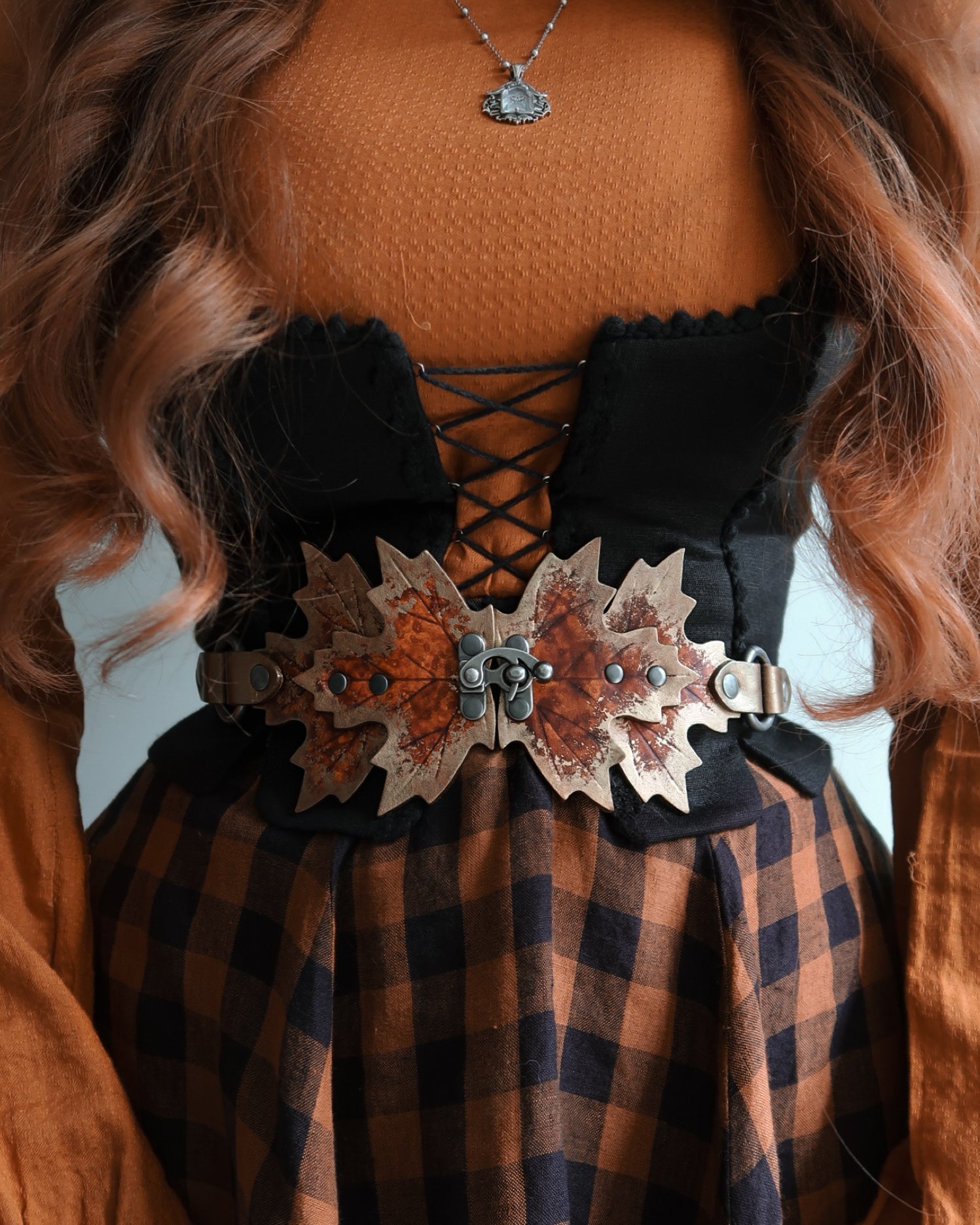 Leather Fae Waist Belt (Maple) – Cottagecore Style – Foxes and Ravens