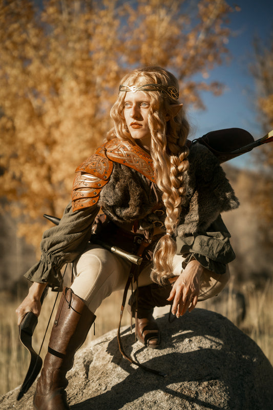 Elven High Collar Shoulder Armor
