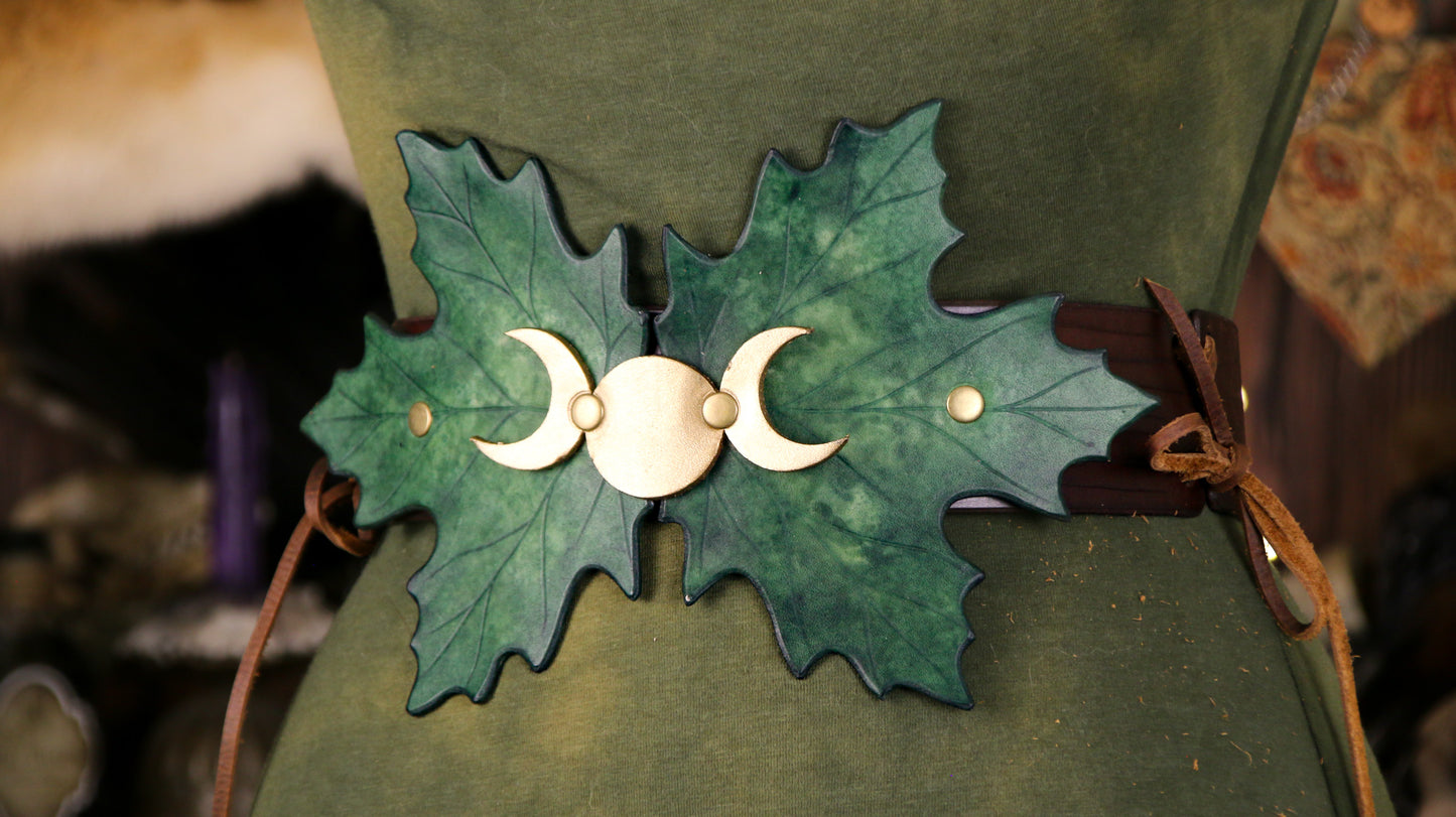 Luna Leaf Belt in Maple