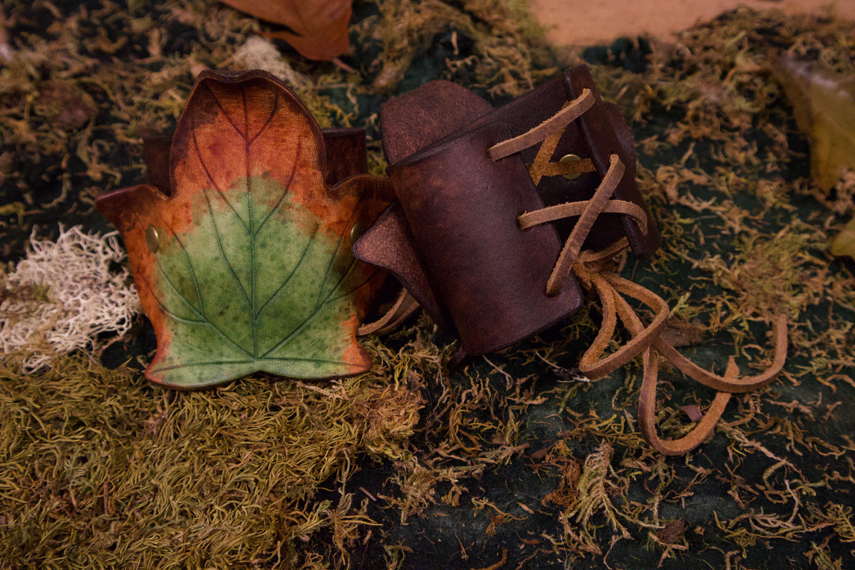 Ready to Ship Pair of Ivy Leaf Cuffs