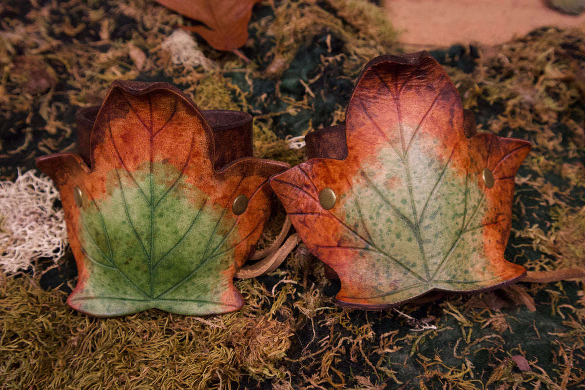 Ready to Ship Pair of Ivy Leaf Cuffs