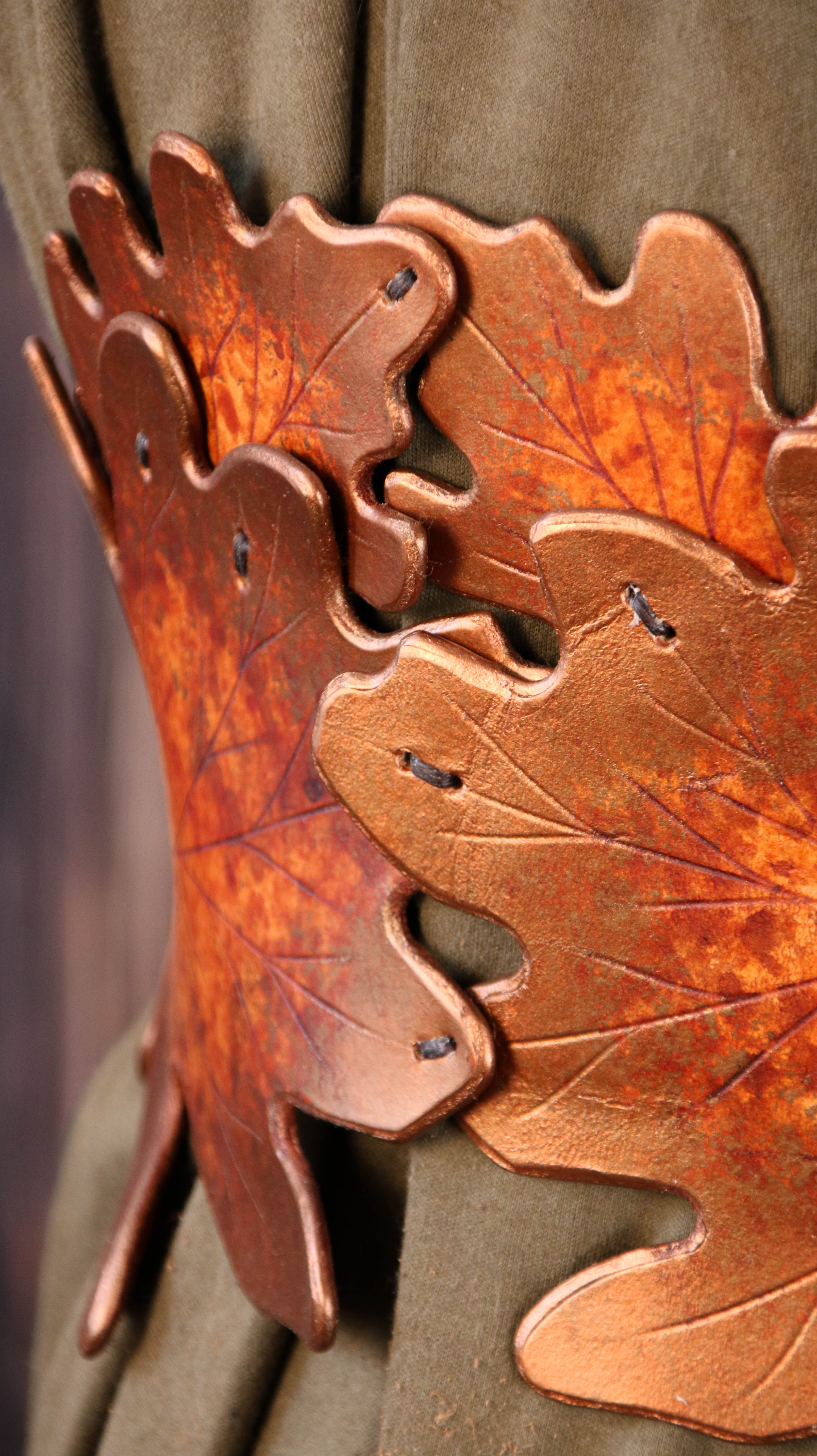 Maple Leaf Corset - Handmade fantasy Leather wear – Foxes and Ravens