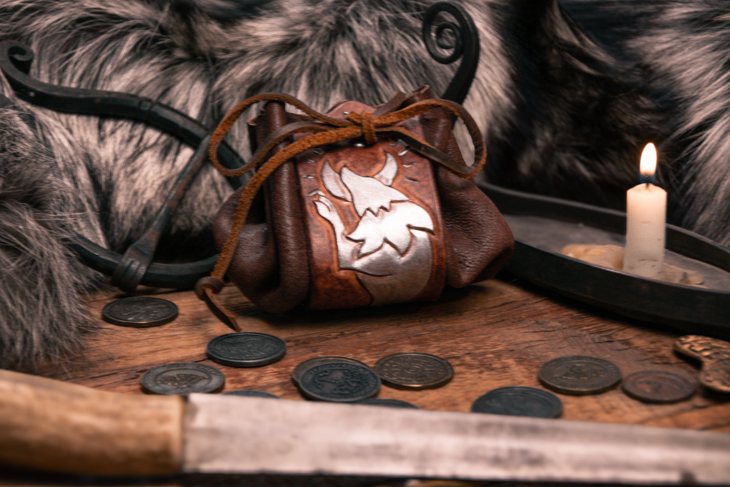 Skoll and Hati Circle Pouch