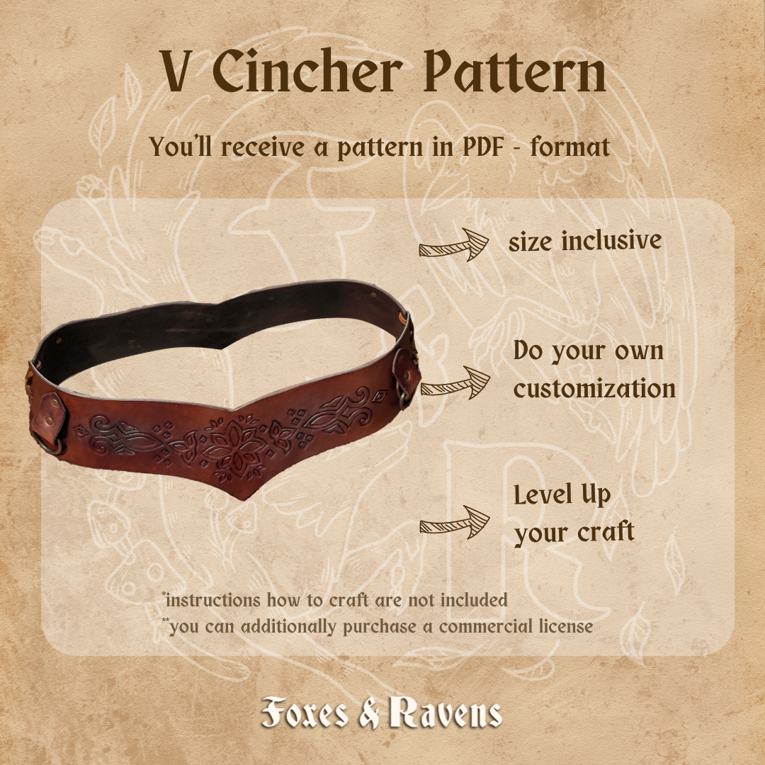 V Cincher Pattern (26 - 48in / 76 - 115cm waist)