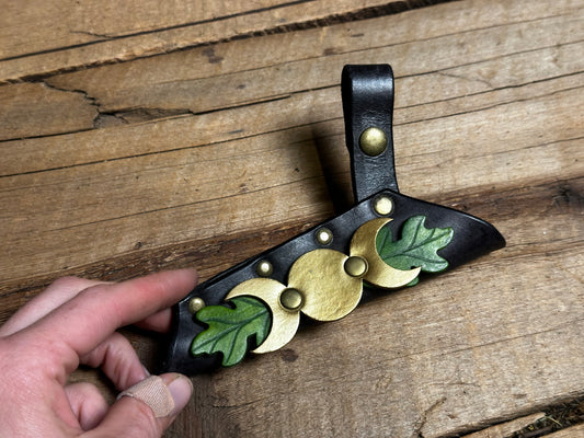 Witch of the Woods Wand Holder - Black green and gold
