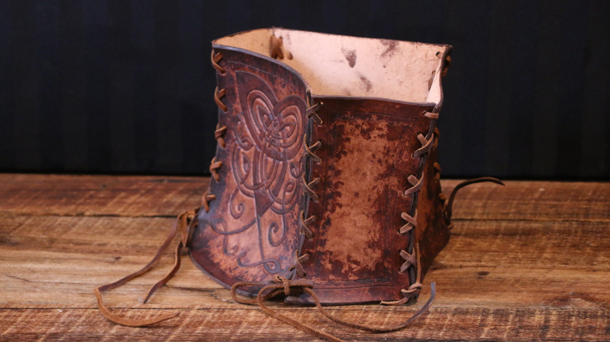 Viking, Gothic-Steampunk-Medieval Leather Under-bust Corset, LARP
